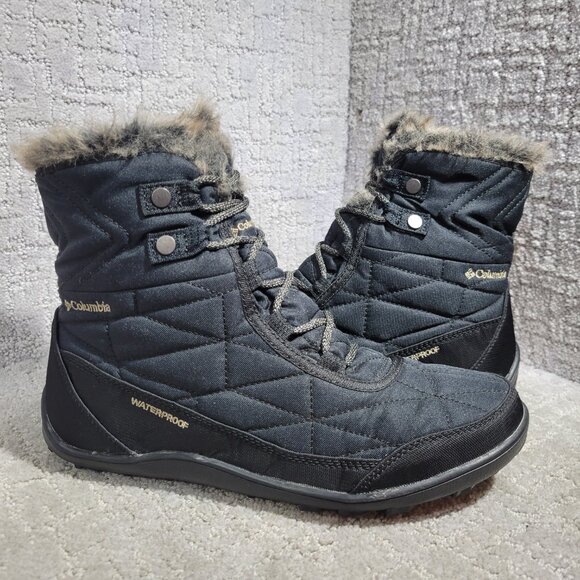 Columbia Minx Shorty III Womens Size 10.5 Black Waterproof Snow Boots 1803151010